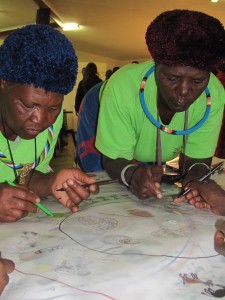 Seed practitioners during eco-cultural mapping workshop, Venda. Photograph: Juliana Thornton, Mupo Foundation, 2013